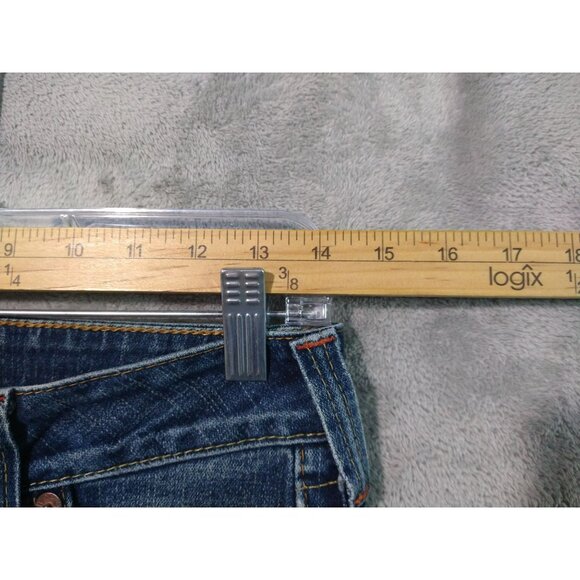 True Religion Jeans Women 27 x 27 Billy Flap Pockets Straight Low Rise Raw Hem - Picture 3 of 9